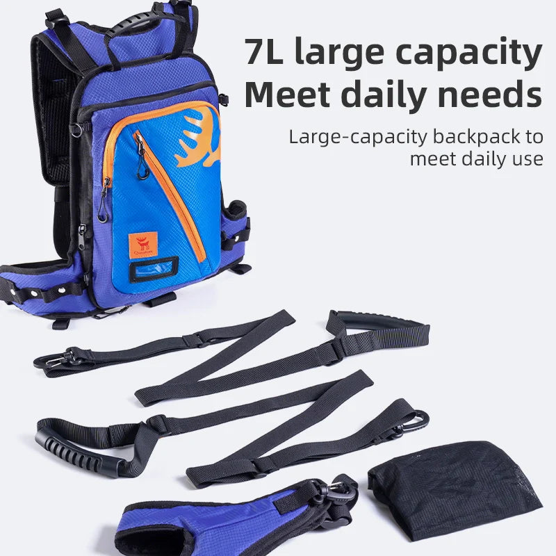 Adjustable Qunature Global ski training strap for children, designed for skiing and snowboarding harness training.