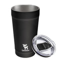 Stainless steel Qunature Global coffee cup with eco-friendly design and 6-hour thermal insulation for hot and cold beverages.