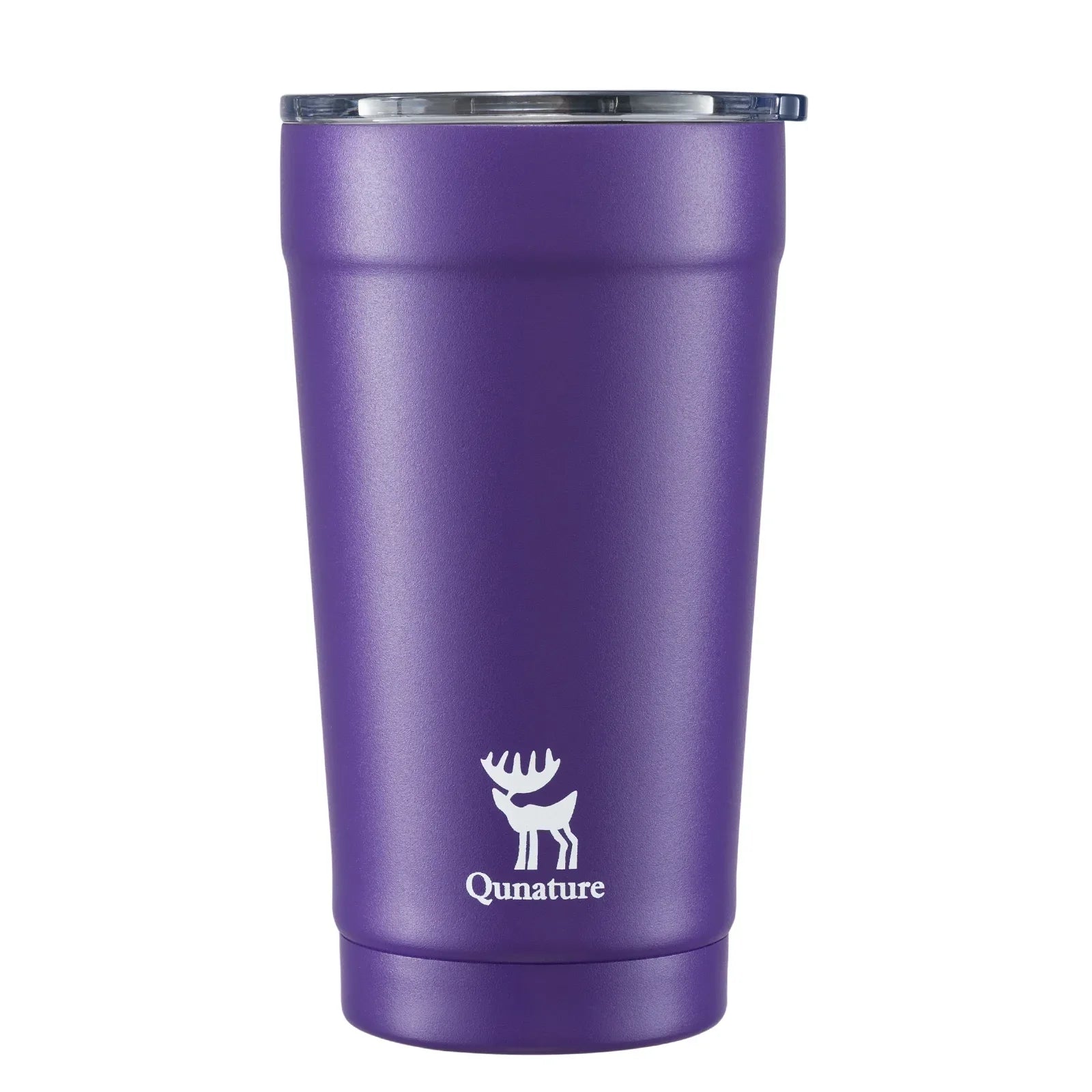 Qunature Global stainless steel coffee cup with eco-friendly design, 6-hour thermal insulation for hot and cold beverages.