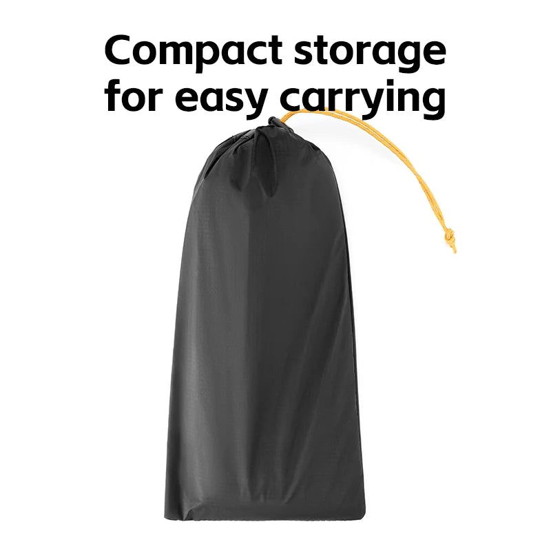 Qunature Global ultra-light waterproof double-floor camping mat made of 20D nylon, shown laid out on a camping ground.