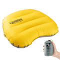 Ultralight inflatable camping pillow by Qunature Global, designed for neck and lumbar support during hiking and sleeping.