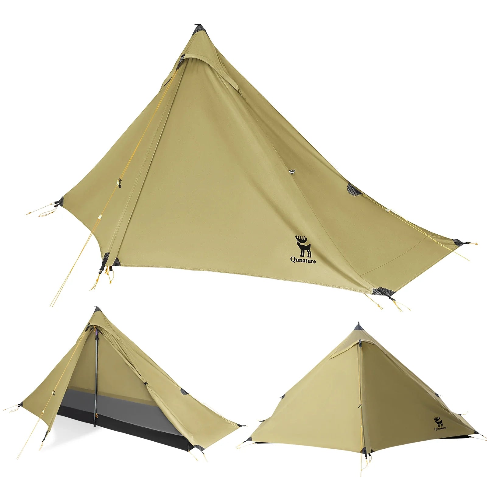 Ultralight Qunature Global tent with rodless design, rainproof fabric, and easy setup for outdoor camping adventures.