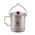 Qunature Global ultralight titanium camping mug, 750 ml, showcasing its sleek design and lightweight construction.