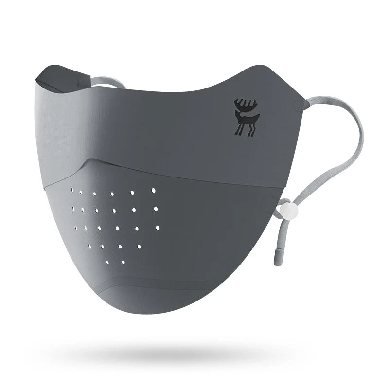 Qunature Global UV protection breathable face mask with adjustable fit and eye coverage, reusable and designed for sun protection.