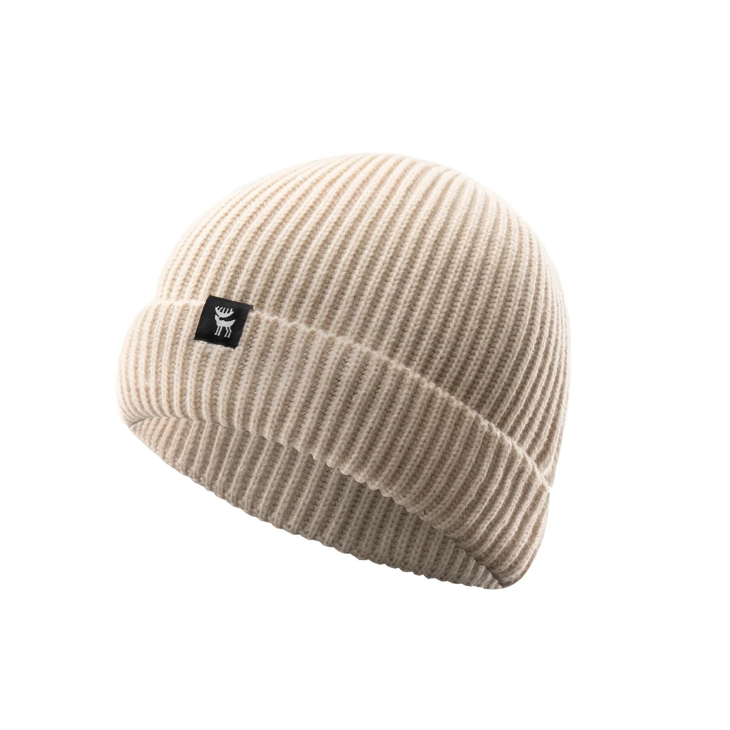 Warm full-ear knitted beanie in cozy fabric, perfect for winter, by Qunature Global, featuring a snug fit and stylish design.