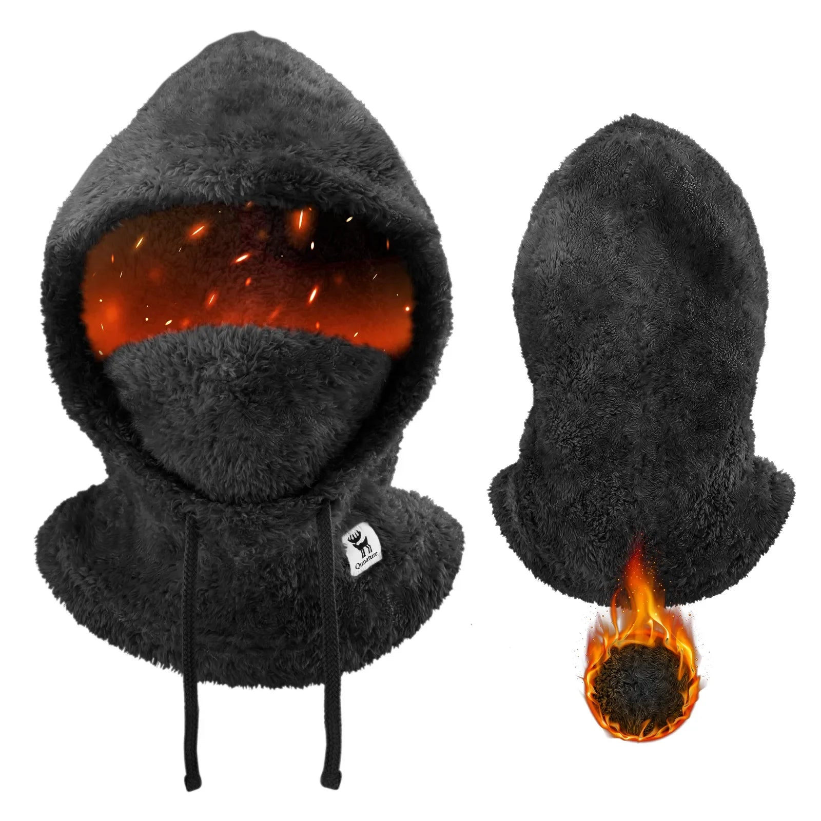 Qunature Global ski head cover with adjustable ventilation and detachable liner, designed for winter sports warmth and comfort