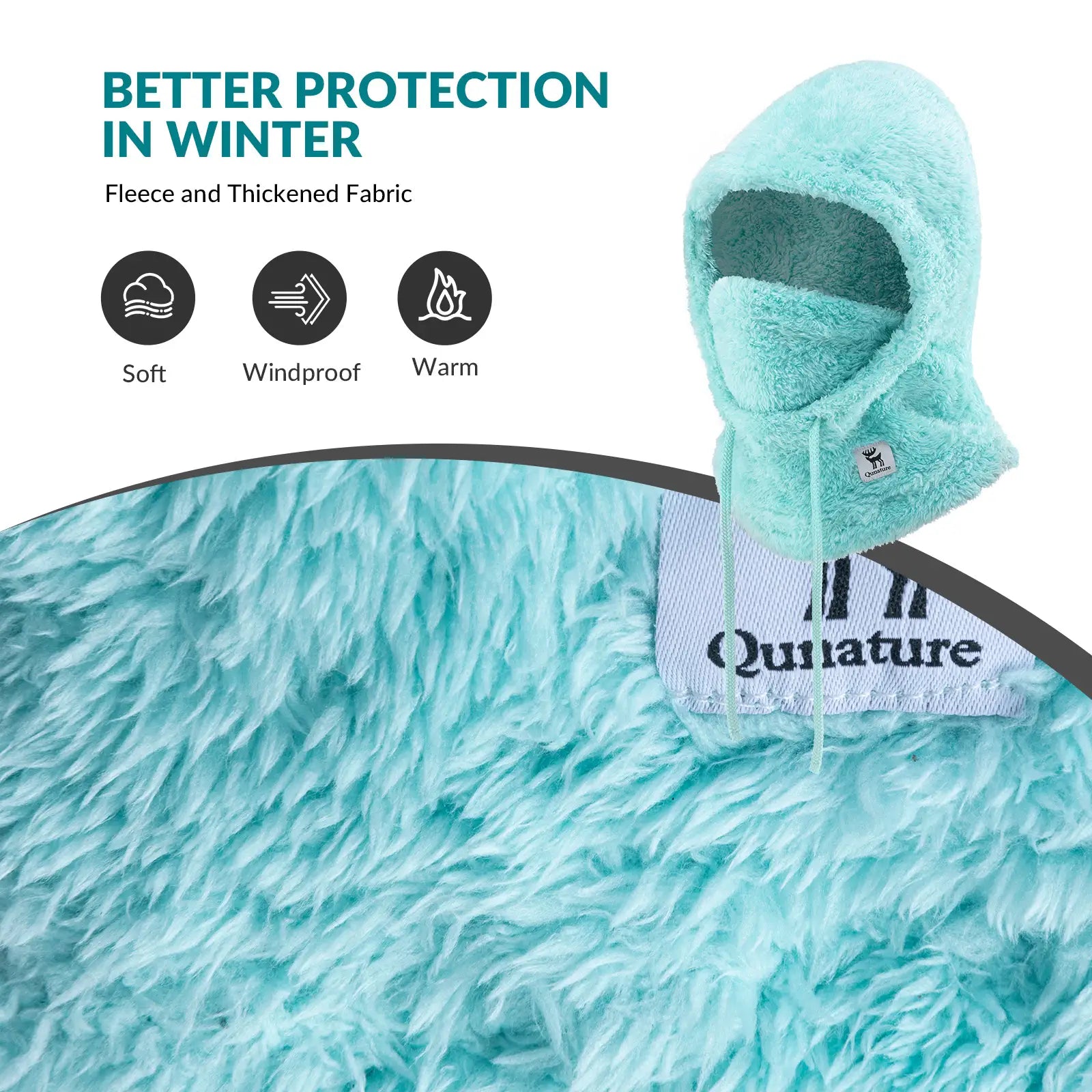 Qunature Global ski head cover with adjustable ventilation and detachable liner for winter sports warmth and comfort.