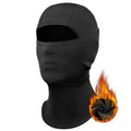 Qunature Global Lycra ski headgear with thermal mask for cold-weather sports, showing the snug fit and breathable fabric design.