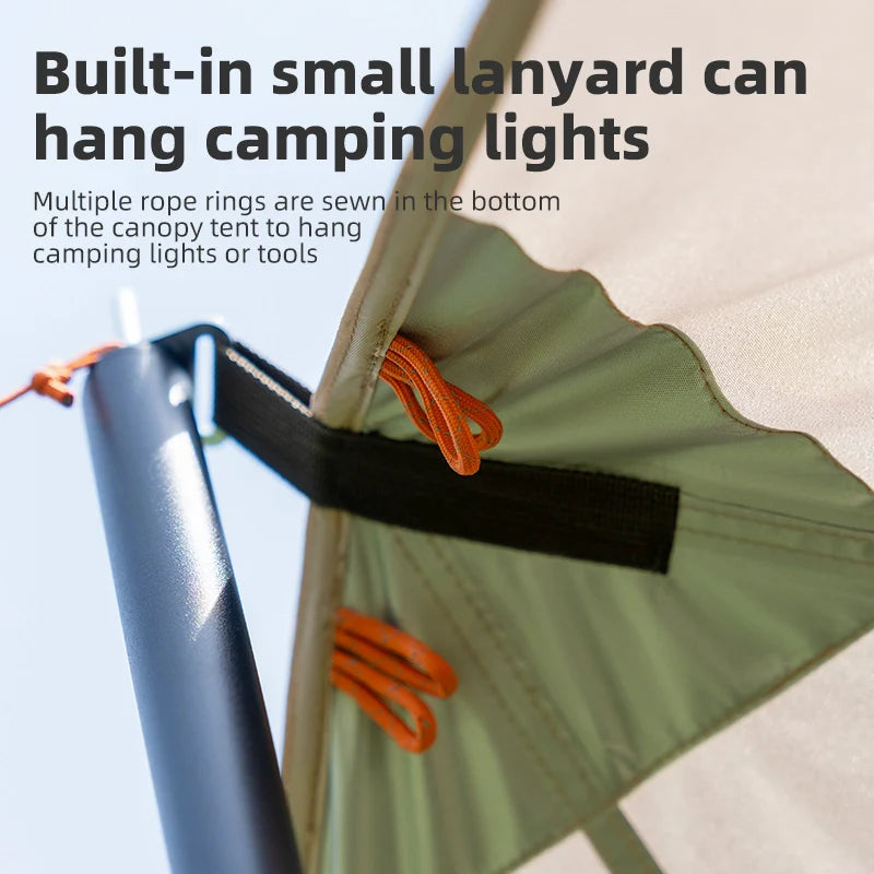 Qunature Global waterproof canopy with UPF50+ sun shelter, ideal for camping and outdoor protection.