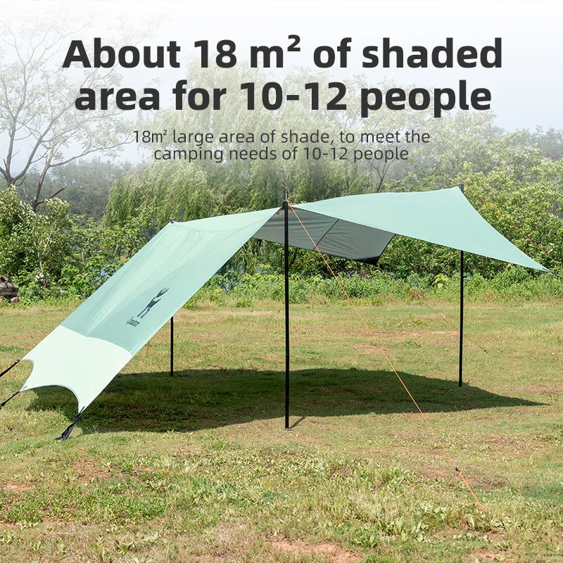 Qunature Global waterproof canopy sun shelter tent with UPF50+ protection, ideal for camping and outdoor shade.