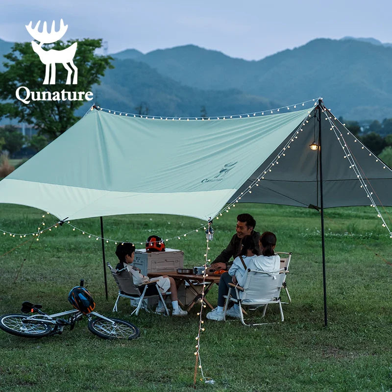 Qunature waterproof canopy sun shelter tent with UPF50+ UV protection, ideal for camping and outdoor shade.