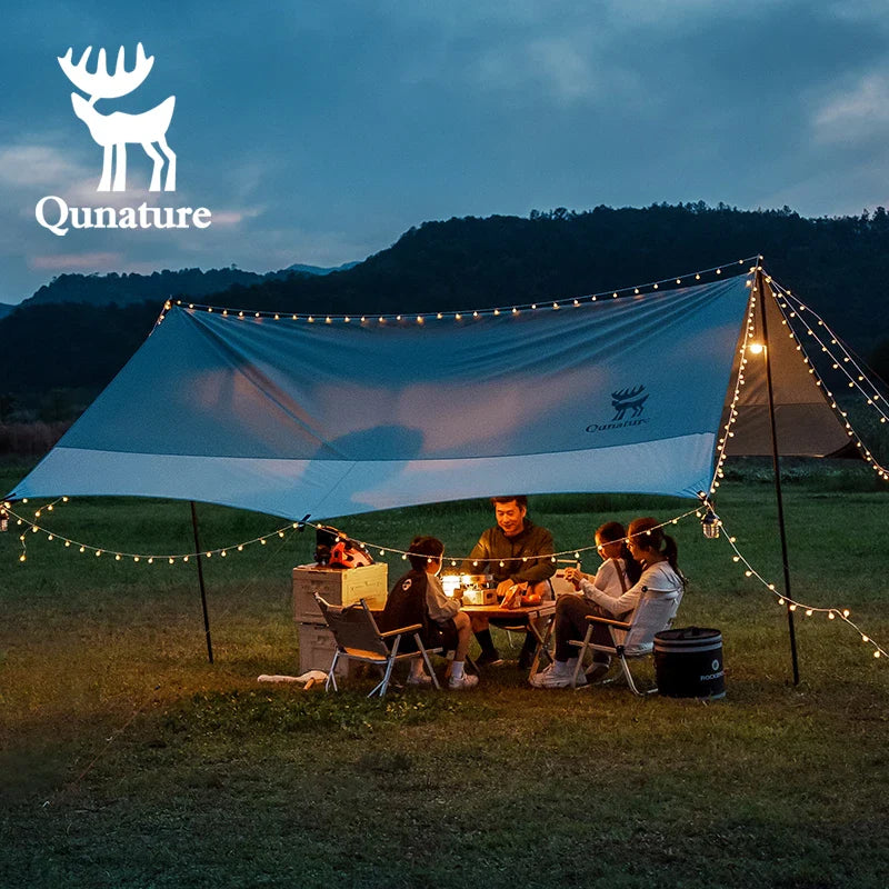 Qunature Global waterproof canopy sun shelter tent with UPF50+ UV protection, ideal for camping and outdoor shade.