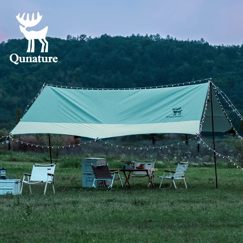 Qunature Global waterproof canopy sun shelter tent with UPF50+ protection, ideal for camping and outdoor shade.