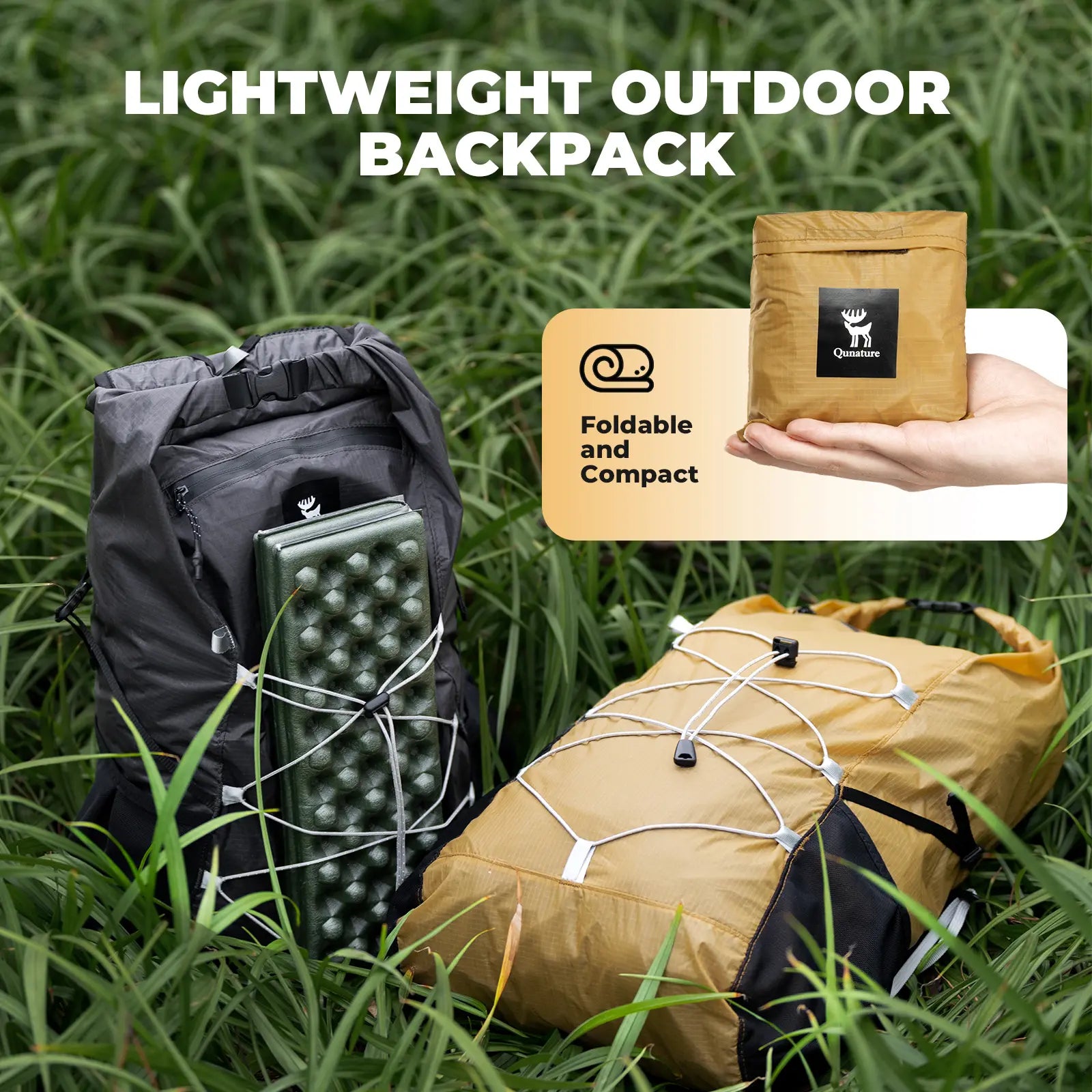 Waterproof Foldable Backpack With Multi-Purpose Use for Camping & Hiking 20L - We The Collective