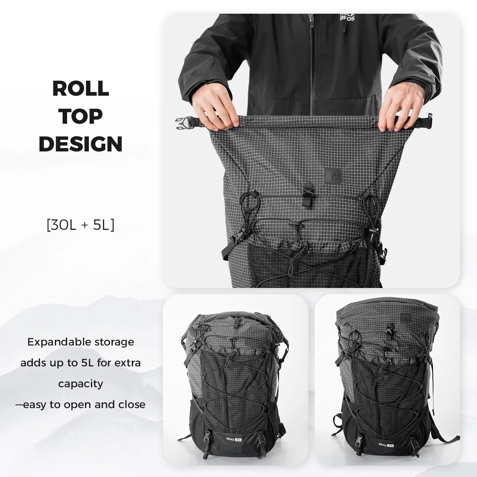 Large-capacity Hiking Backpack, Outdoor Lightweight & Waterproof Daypack, 30-35L - We The Collective