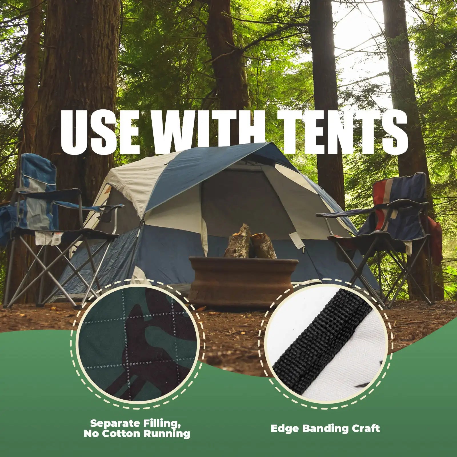 Qunature Global waterproof outdoor picnic ground mat, spacious for 6-8 people, heat-insulating and ideal for outdoor gatherings.