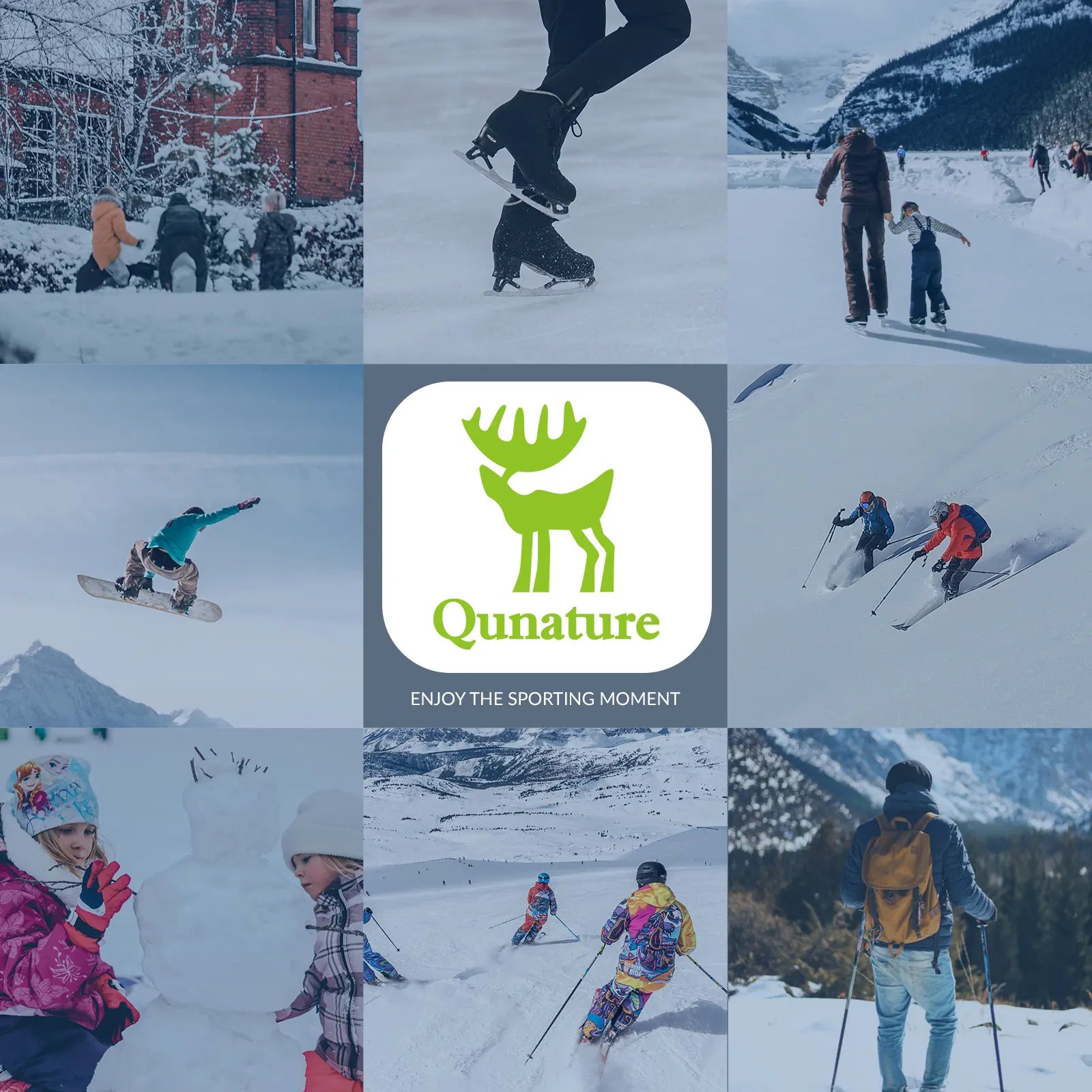Qunature Global windproof full-palm ski gloves with touchscreen grip, insulated for warmth and protection during winter sports.