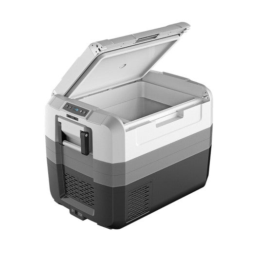 VYSN 58 Quart Portable Electric Camping Car Cooler with handles, compact design, and digital control for outdoor camping use