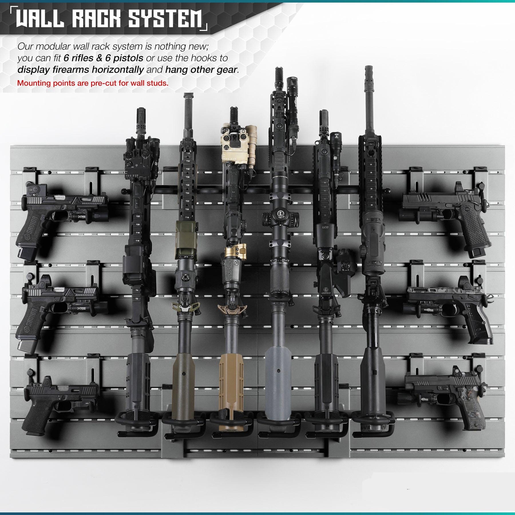 Wall Rack System - 10 Panel and Attachments - We The Collective