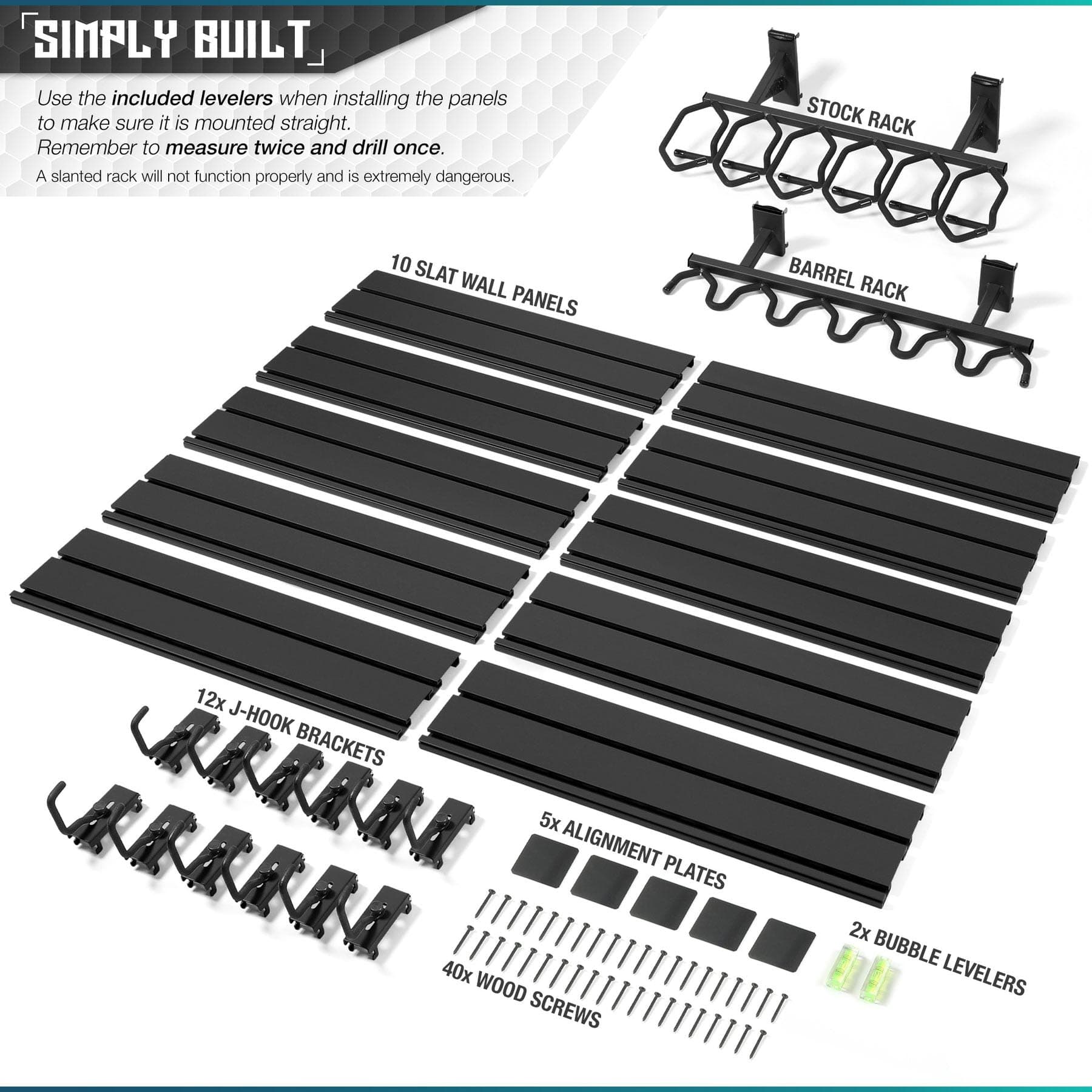 Wall Rack System - 10 Panel and Attachments - We The Collective