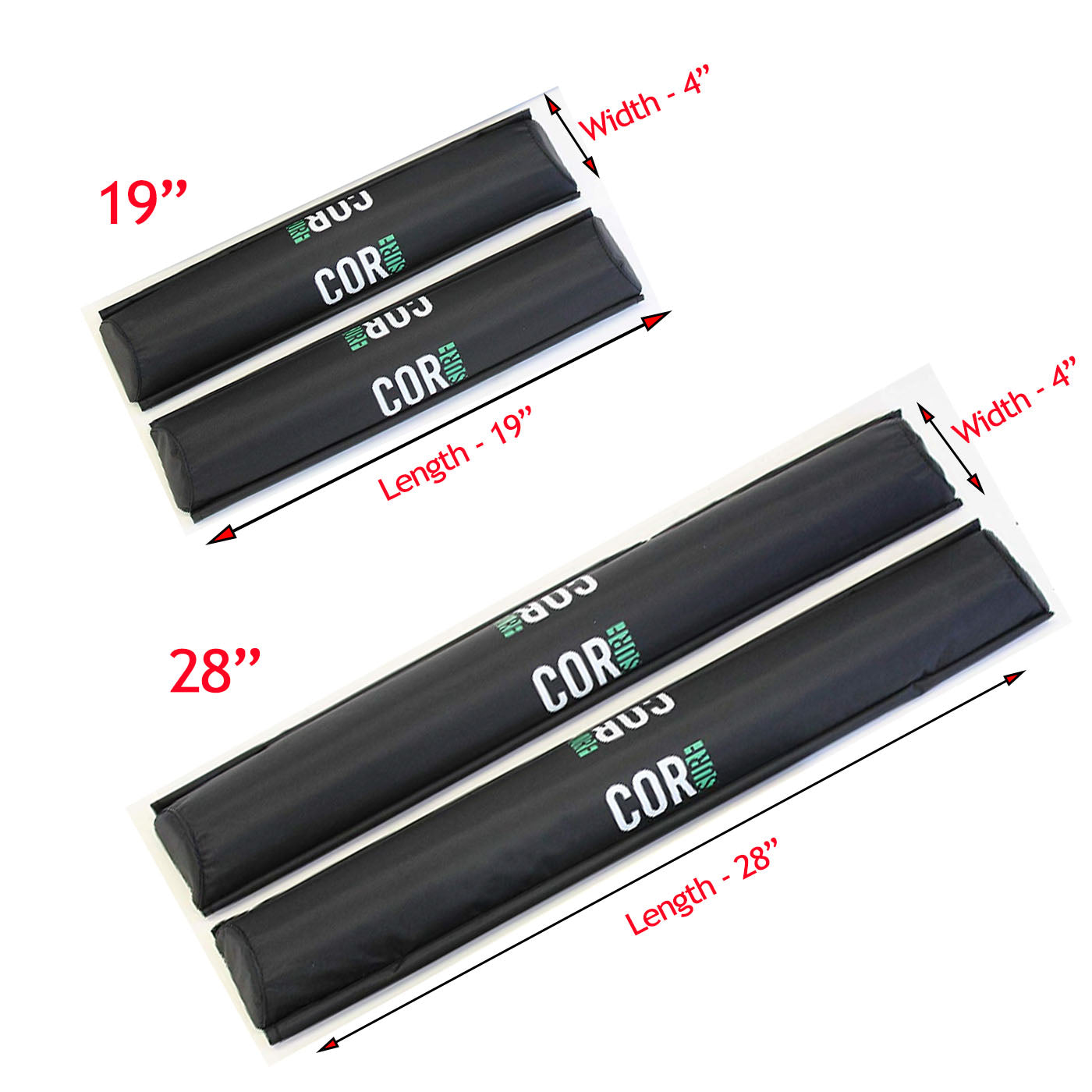 Aero Roof Rack Pads 19" or 28" - For Large Aero Bars - OVERLANDERS Outfitter