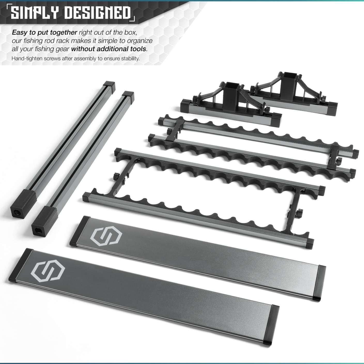 Fishing Pole Aluminum Rack (3 Sizes) - We The Collective