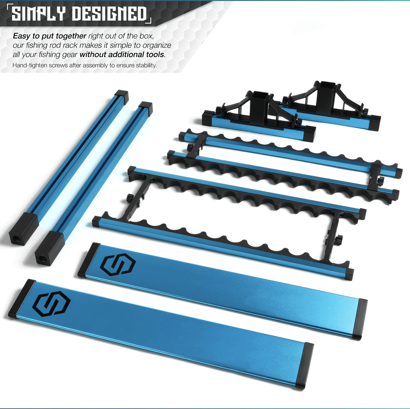 Fishing Pole Aluminum Rack (3 Sizes) - We The Collective