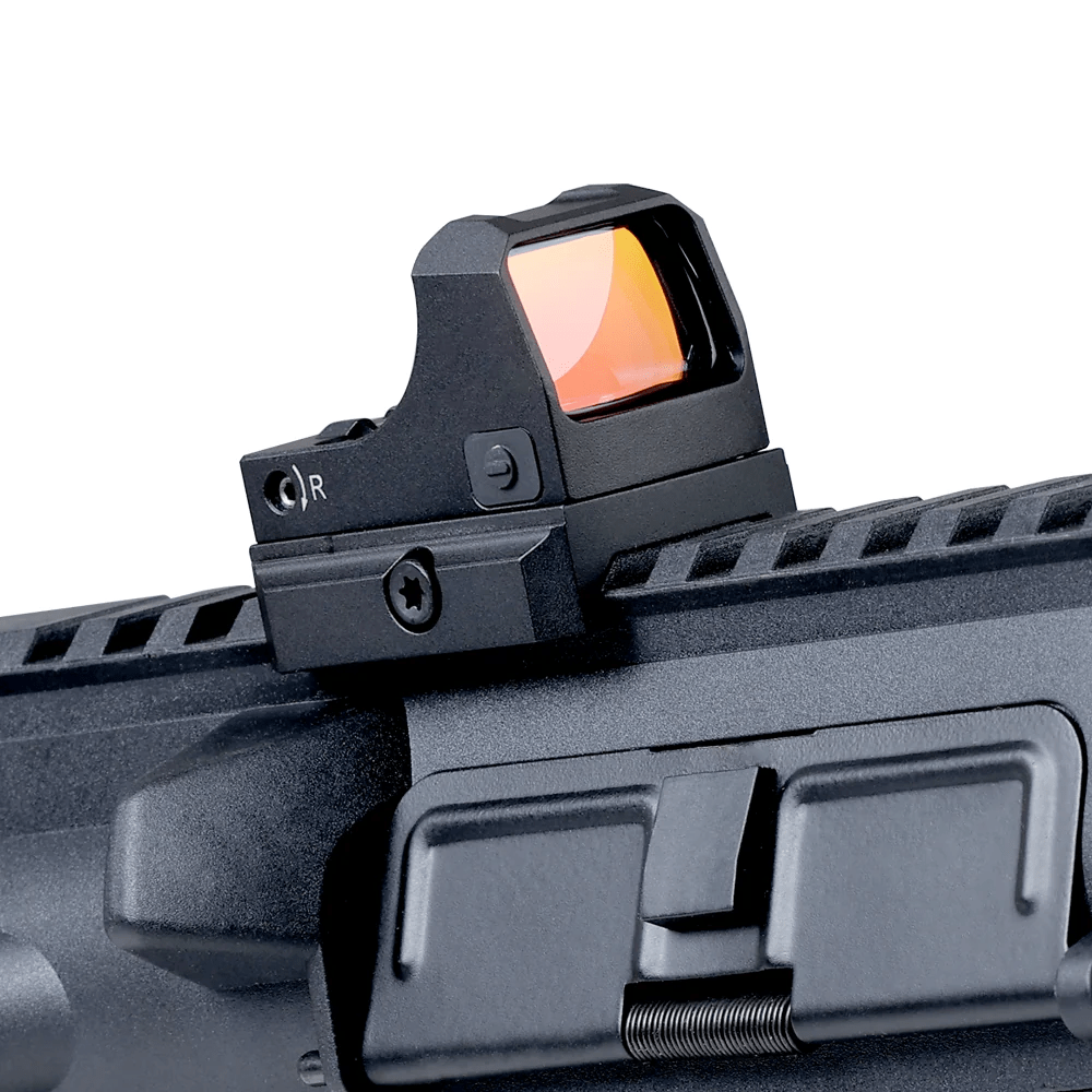 SFT2 Tactical Regulator Mini Red Dots sight mounted on firearm for precise aiming and quick target acquisition