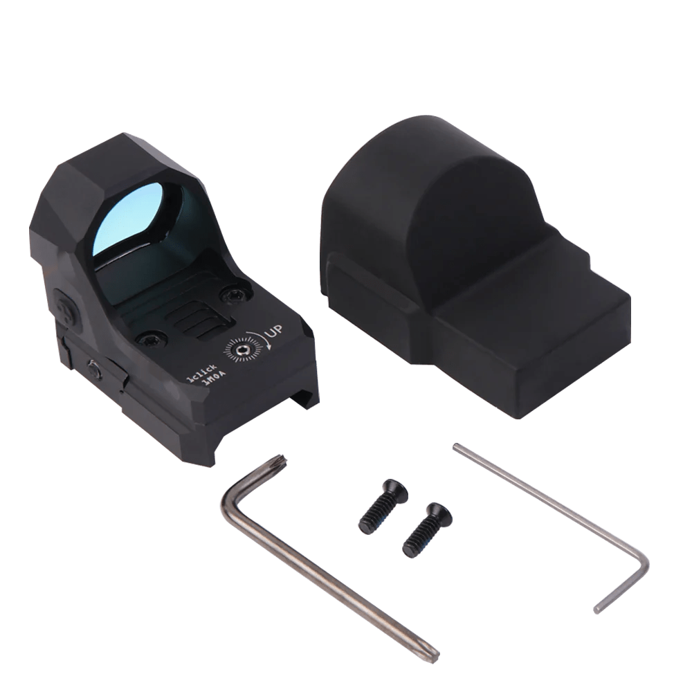 SFT2 Tactical Regulator MRS red dot sight featuring a compact design and adjustable settings for precision aiming.