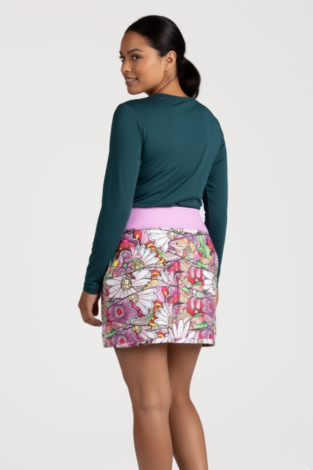 Red FisheWear REDtro Salmon Skort featuring a stylish design, comfortable fit, and vibrant red color perfect for active wear.