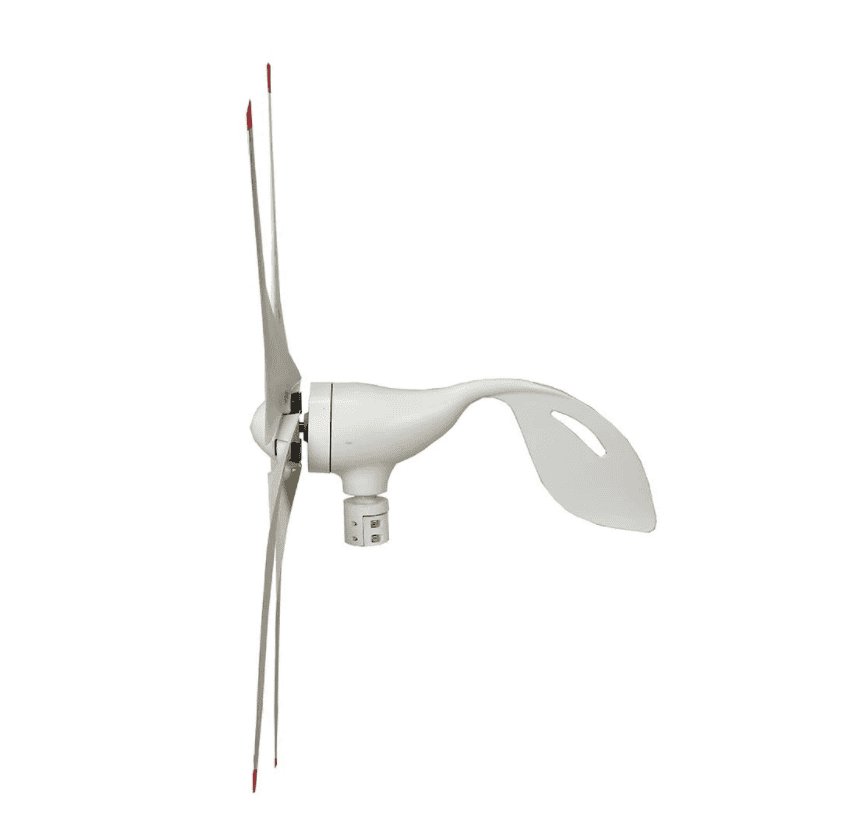 Refurbished Nature's Generator 150W wind turbine for renewable energy generation, featuring a compact, durable electronics design.