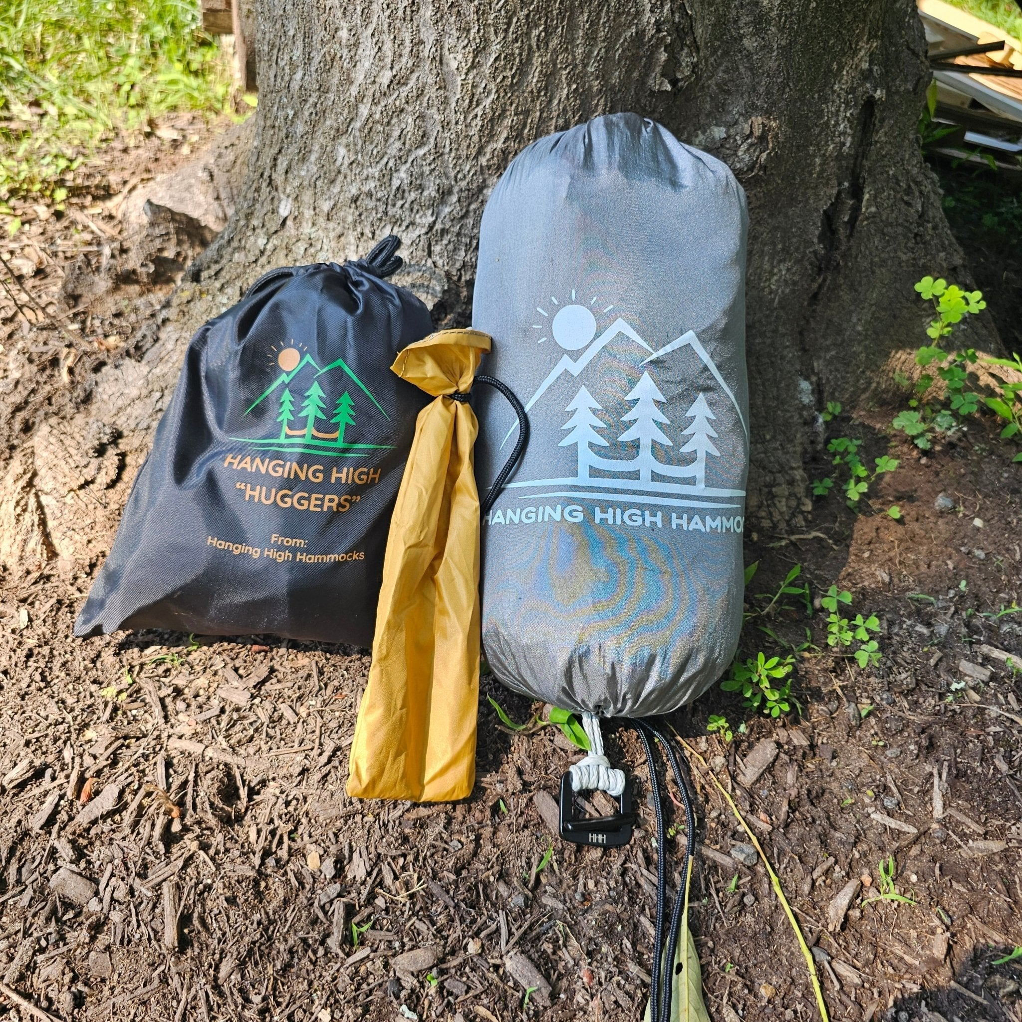 Rem Hammock complete sleep system with bug net, cinch buckles, ridgeline organizer, underquilt clips, and hanging straps by Hanging High Hammocks.