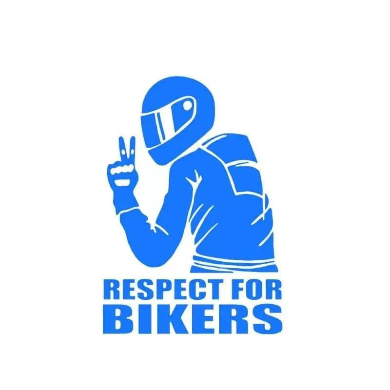 Set of Respect Bikers stickers by Bean's Moto Booth featuring bold motorcycle-themed designs on adhesive stickers.