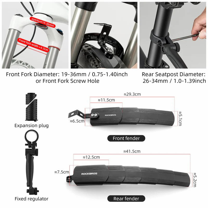 Retractable Front & Rear Bike Fender - OVERLANDERS Outfitter