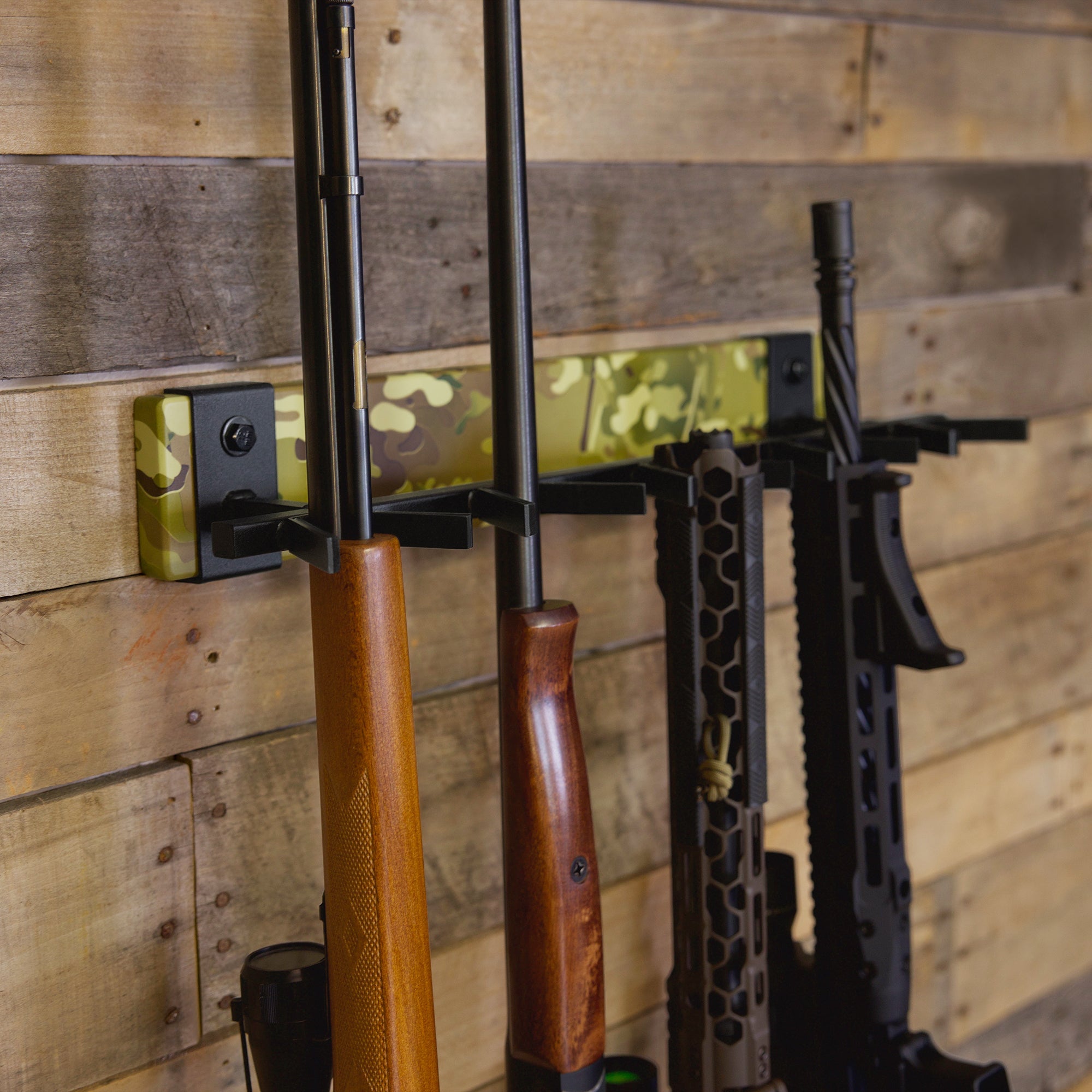 FORGE Firearm Rack | Wall Mount Display | 5 Slots | MultiCam - OVERLANDERS Outfitter