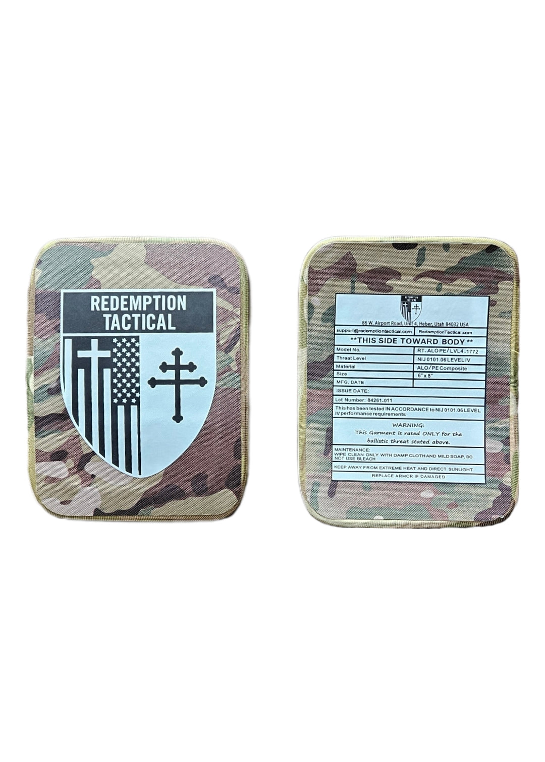Redemption Tactical CRUSADER 2.0® V4 ARMOR FULL KIT COMBO PACKAGE LIGHTWEIGHT LEVEL IV  (2) 10x12 Front/Back Plates (2) 6x8 Side Plates (Level IV) - We The Collective