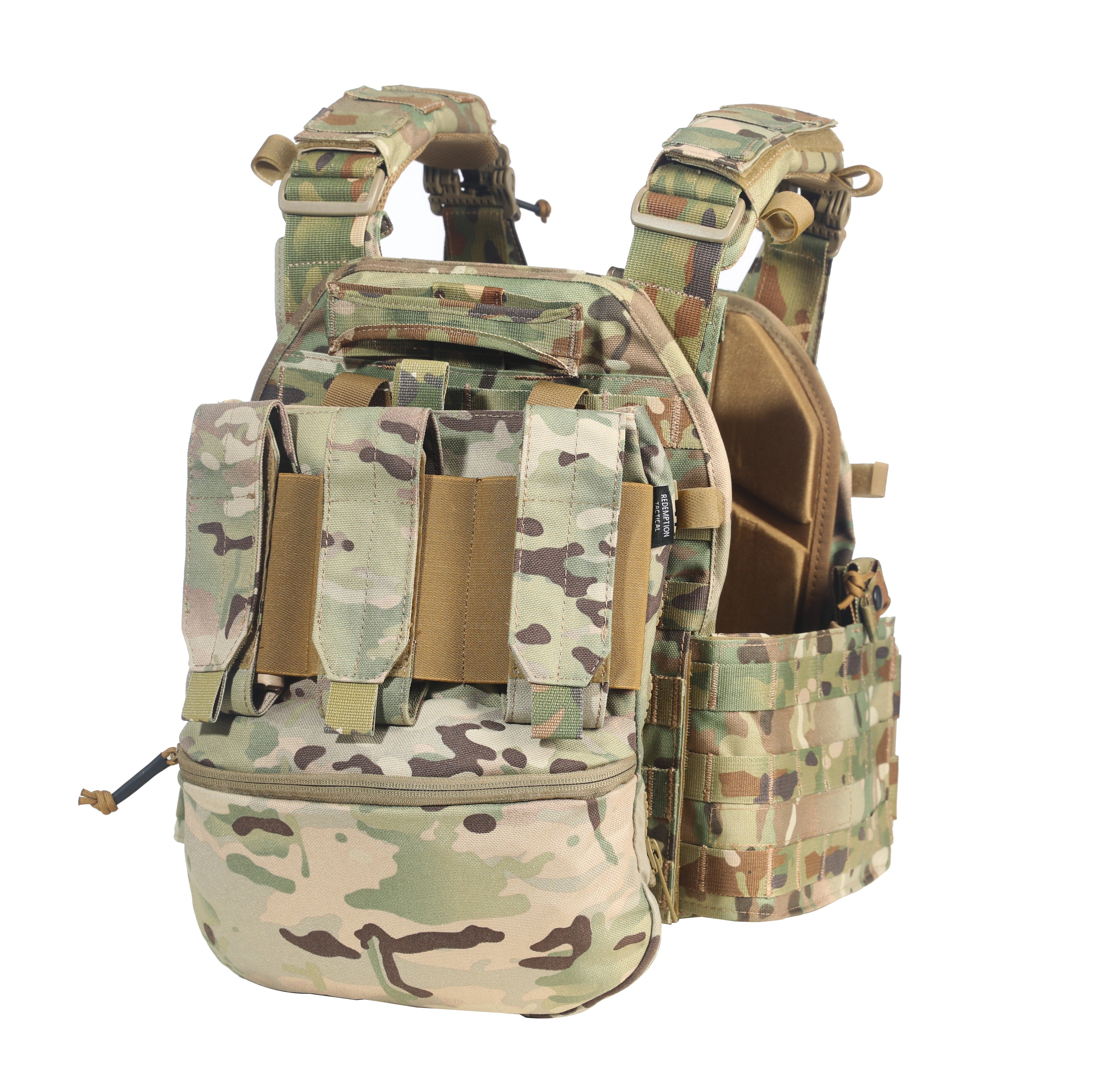Redemption Tactical Archangel 2.0 armor kit with lightweight Level IV front/back plates and Level IIIA placard.