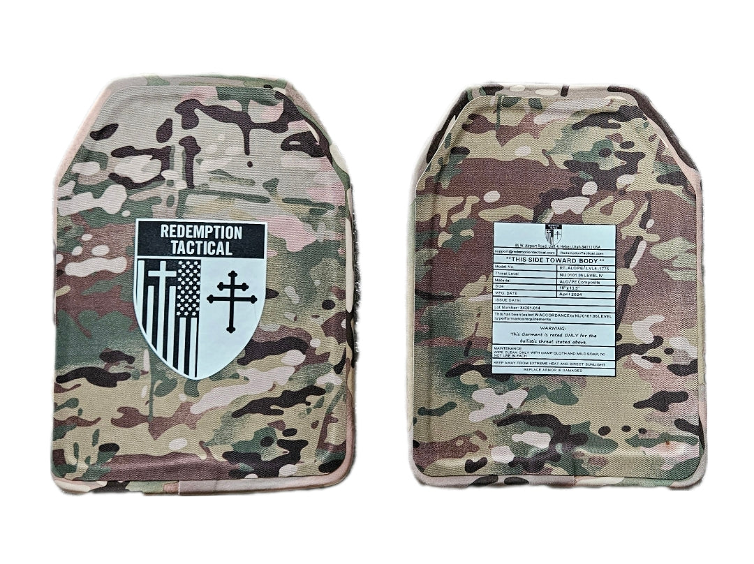 Redemption Tactical BIG BOY Crusader 2.0 XL Armor combo package with lightweight Level IV ceramic front and back plates in a tactical vest