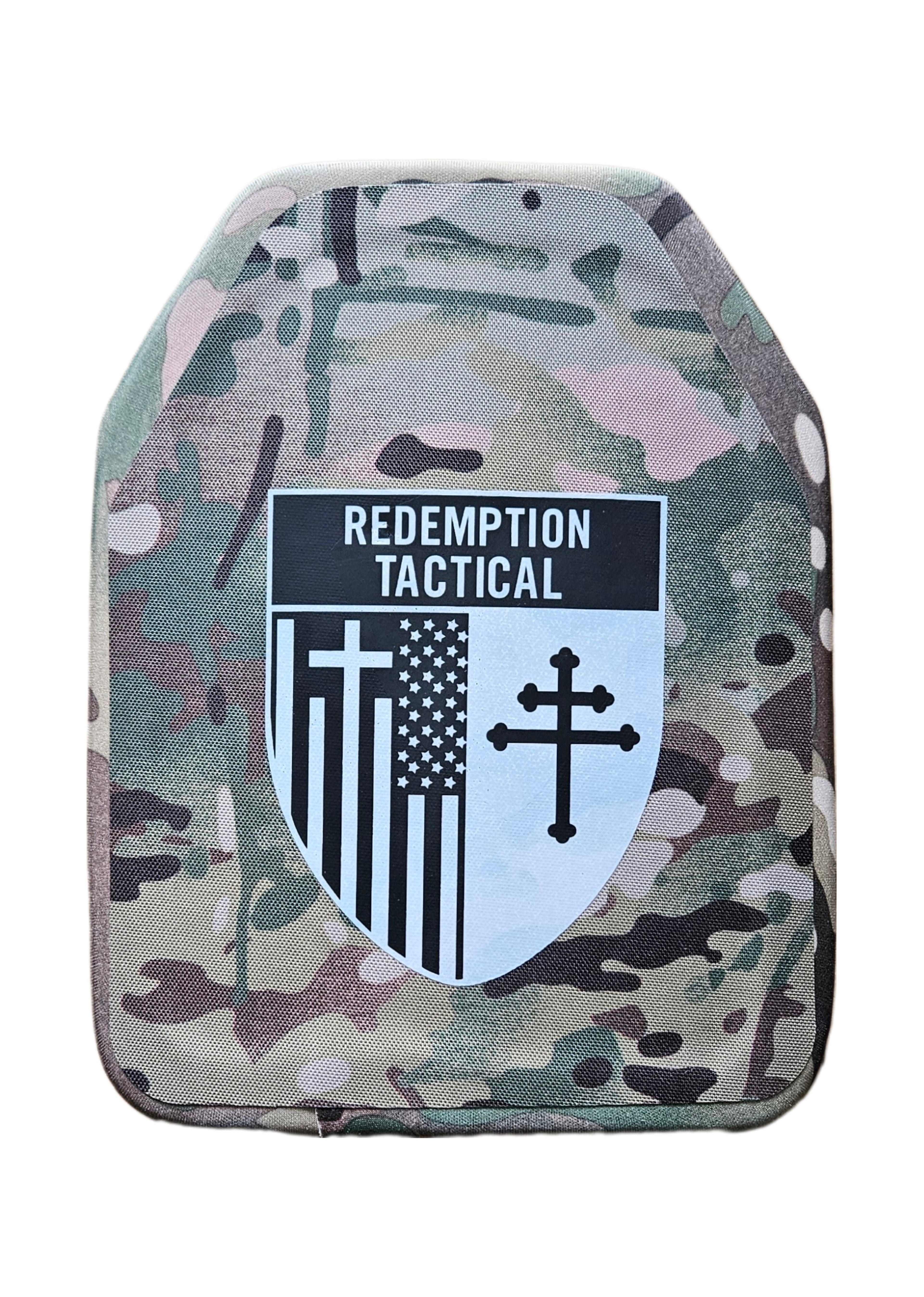 Redemption Tactical Level IV Recon 2.0 armor plates in 8x10 size, paired with carrier for tactical ballistic protection.