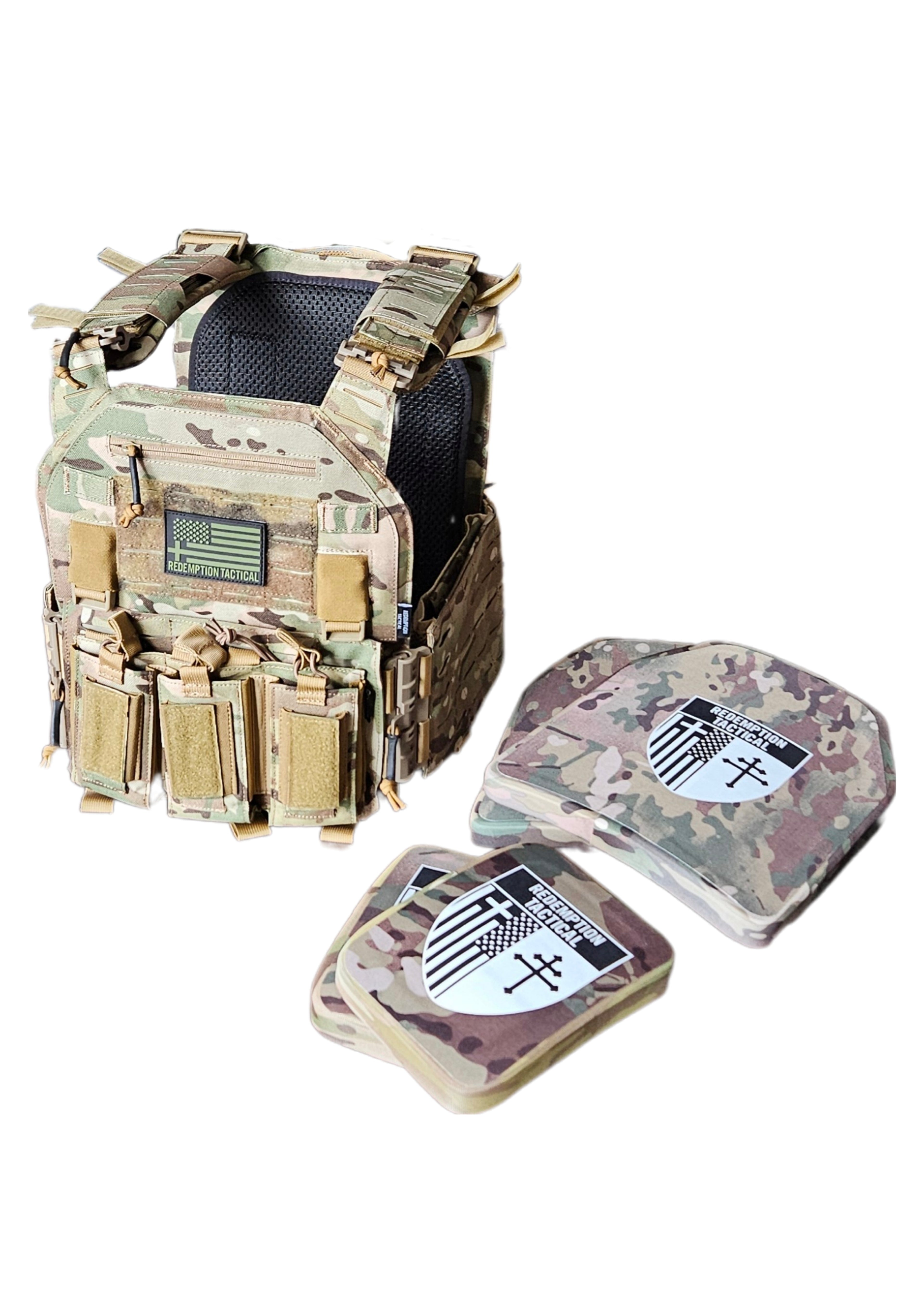 Redemption Tactical CRUSADER 2.0® V4 ARMOR FULL KIT COMBO PACKAGE LIGHTWEIGHT LEVEL IV  (2) 10x12 Front/Back Plates (2) 6x8 Side Plates (Level IV) - We The Collective