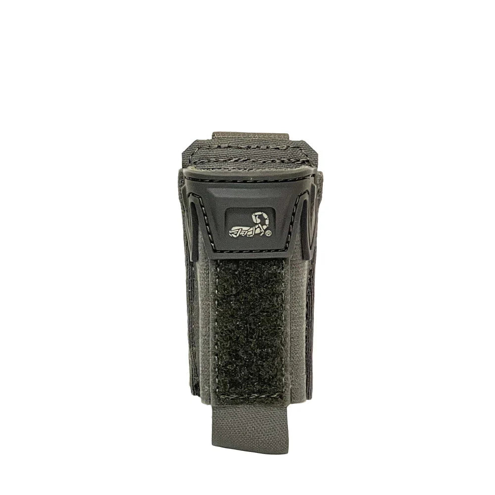 HCC Tactical Pincer Pistol Single Pouch for tactical gear, black nylon pouch with secure flap closure and belt attachment