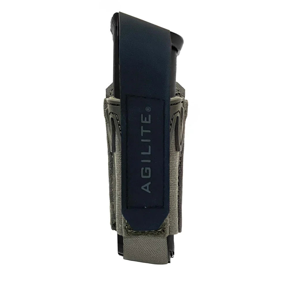 HCC Tactical Pincer Pistol Single Pouch, tactical gear with flap closure, designed for secure pistol storage and quick access.
