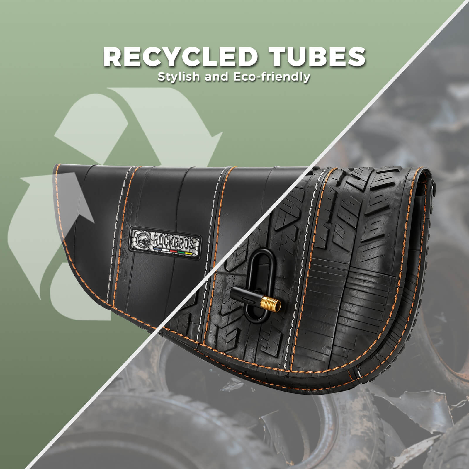 ROAD TO SKY Recycled Tire Bike Frame Bag - 0.5L - OVERLANDERS Outfitter