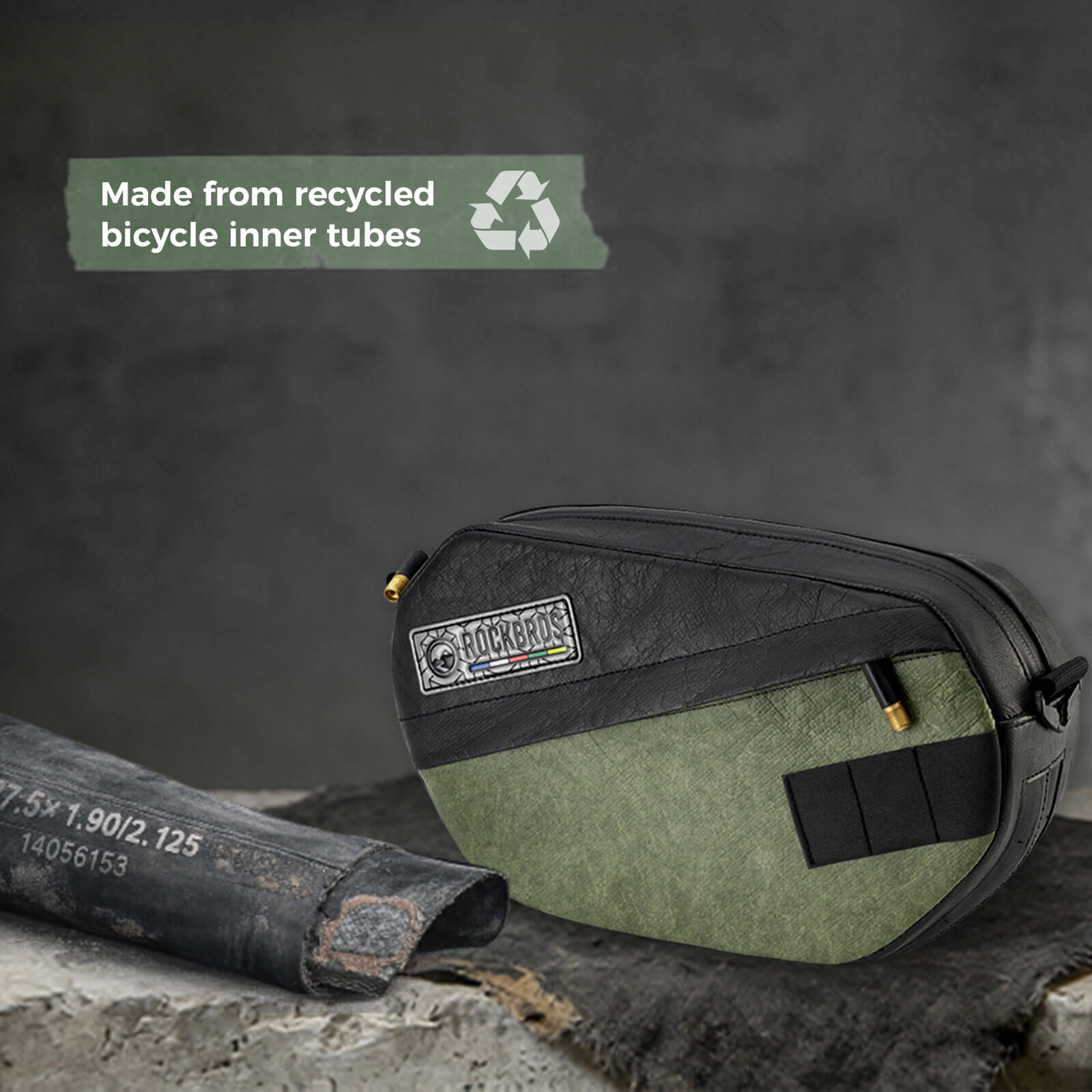 ROAD TO SKY Recycled Tire Bike Handlebar Bag - 2.5L - OVERLANDERS Outfitter