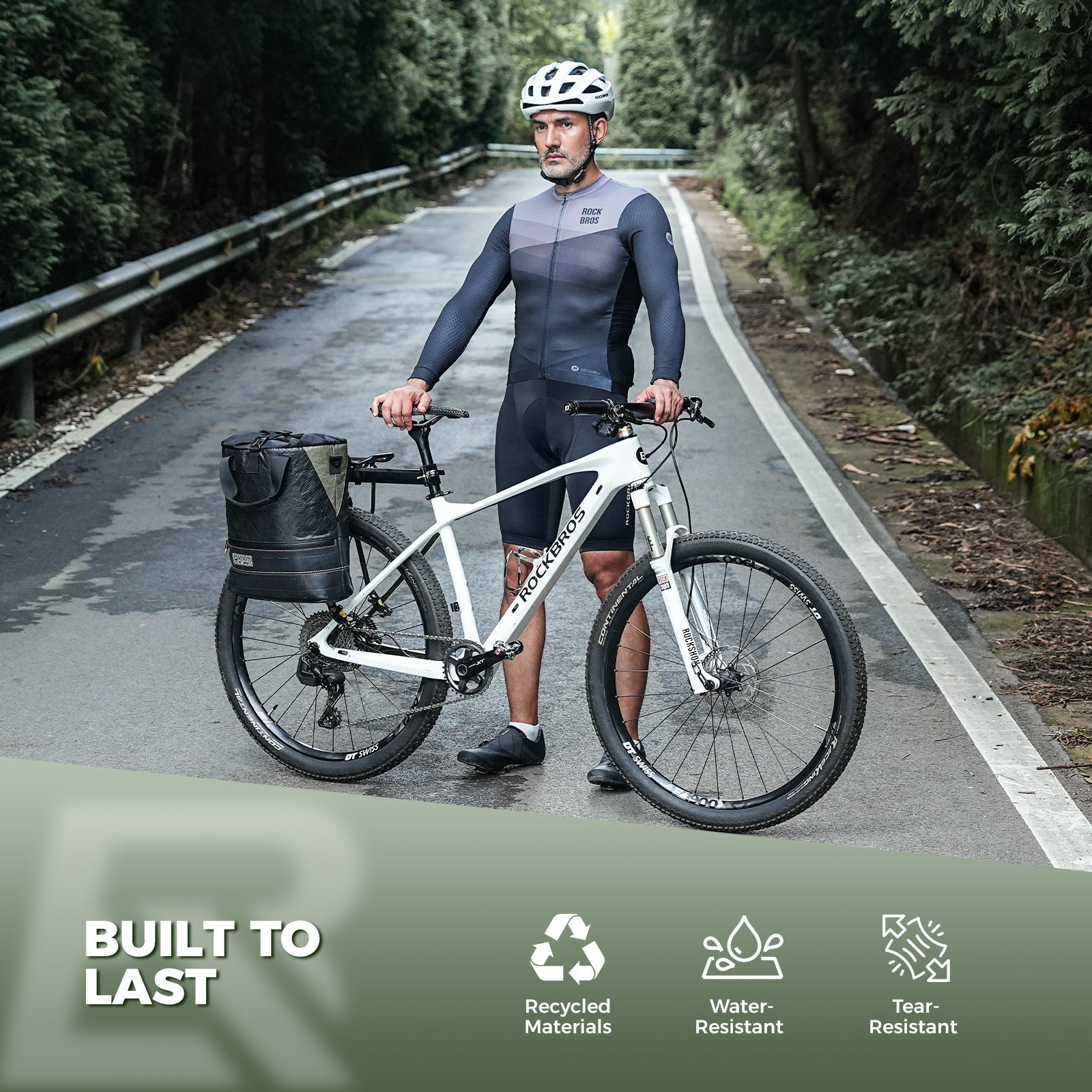 ROAD TO SKY Recycled Tire Bike Panniers - 12L - OVERLANDERS Outfitter