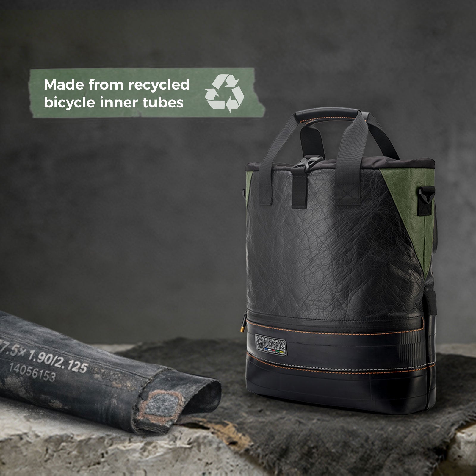 ROAD TO SKY Recycled Tire Bike Panniers - 12L - OVERLANDERS Outfitter
