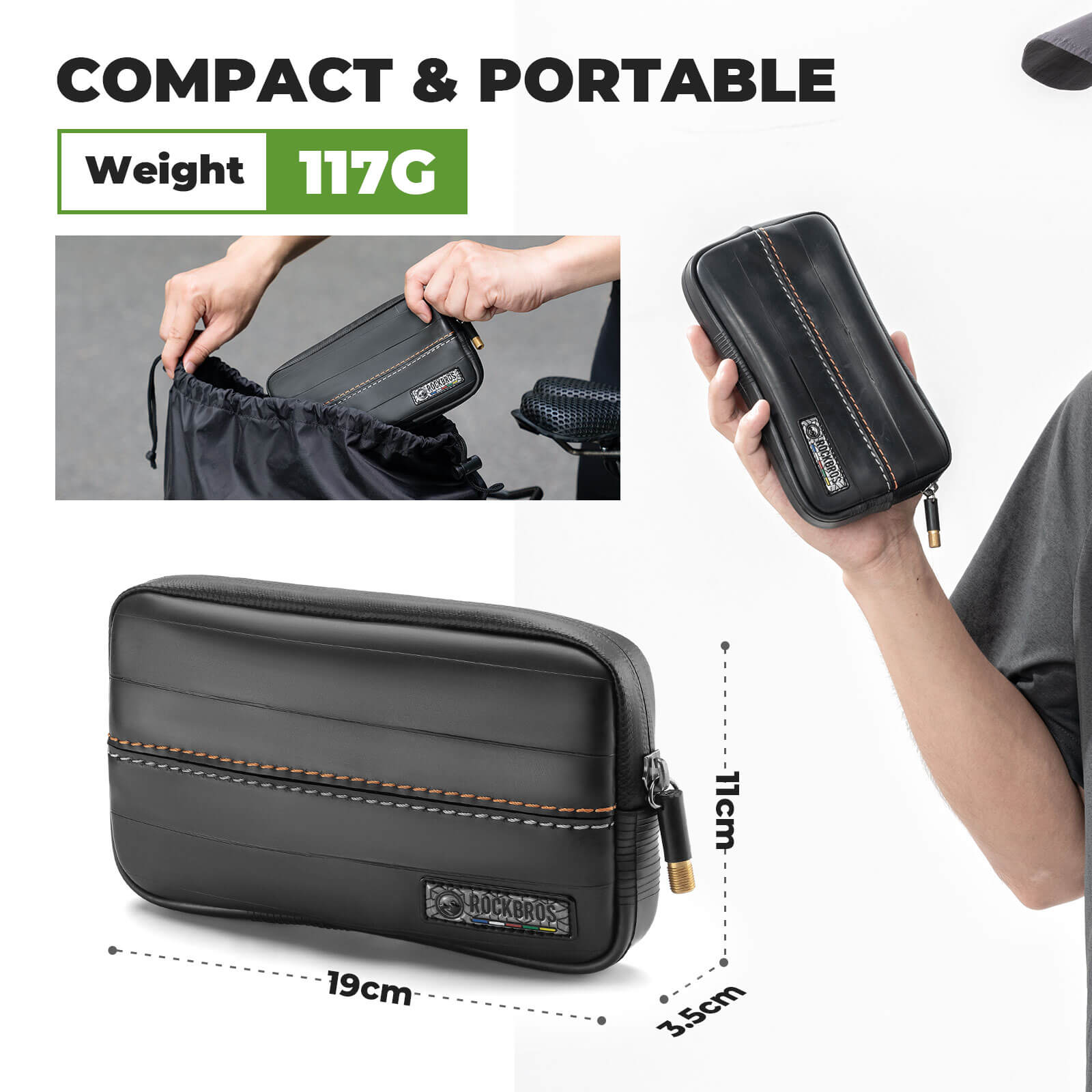ROAD TO SKY Recycled Tire Bike Wallet - 0.4L - OVERLANDERS Outfitter
