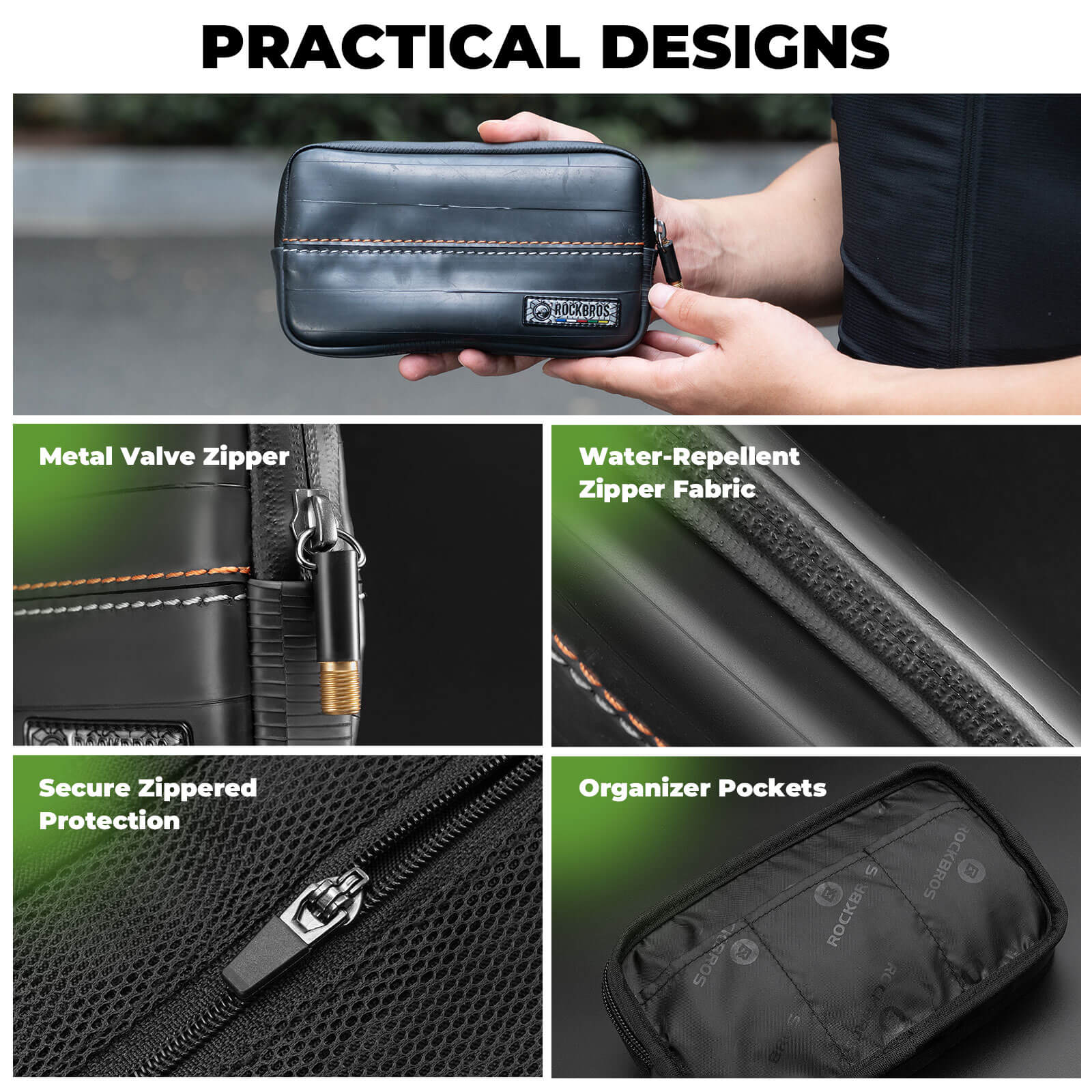 ROAD TO SKY Recycled Tire Bike Wallet - 0.4L - OVERLANDERS Outfitter