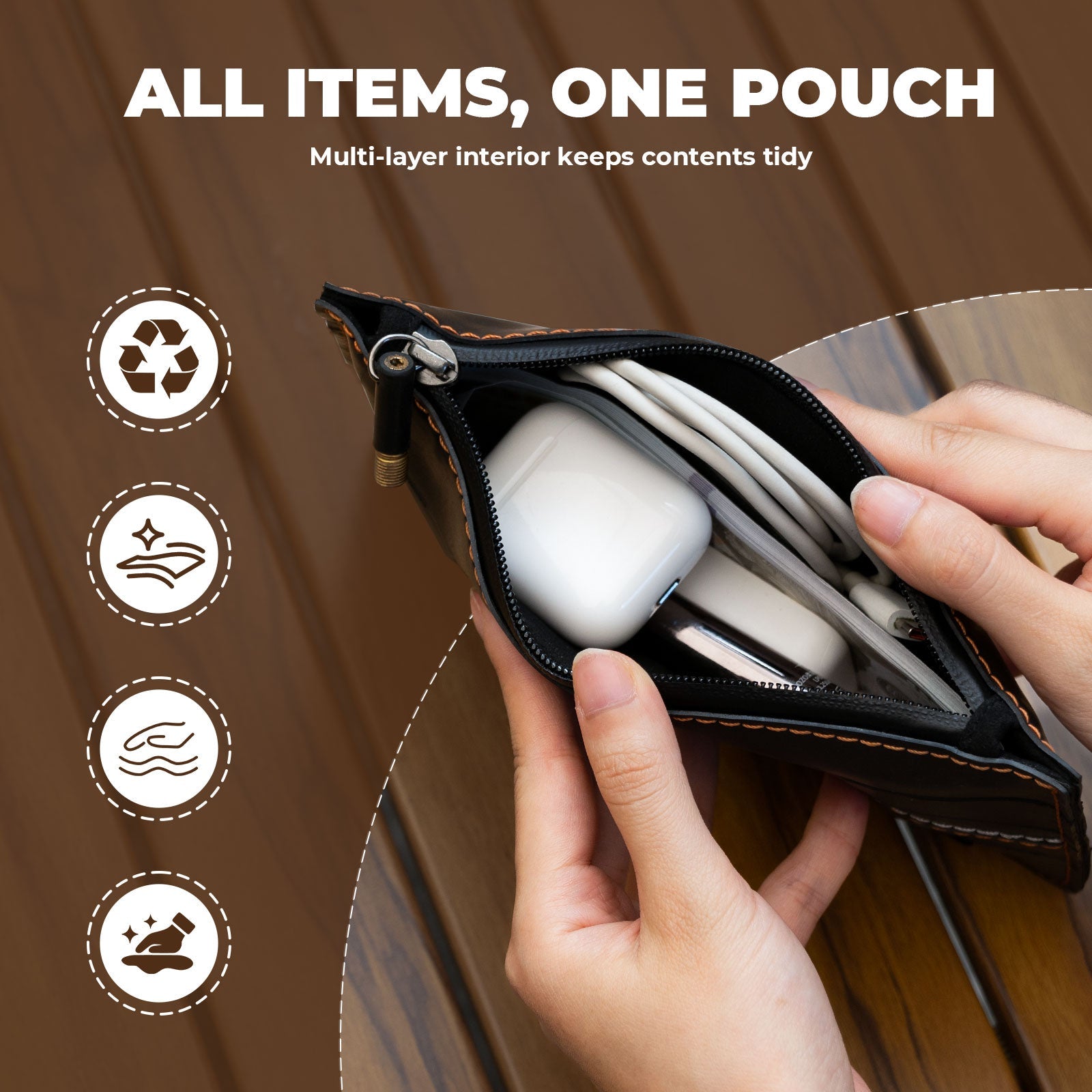 ROAD TO SKY Recycled Tire Bike Wallet - 0.7L - OVERLANDERS Outfitter