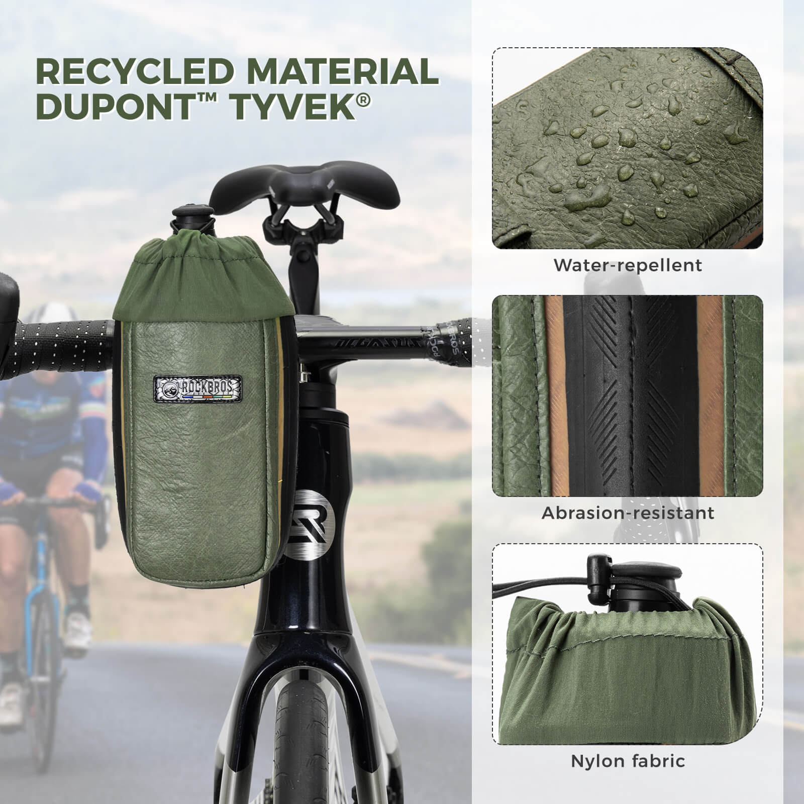 ROAD TO SKY Recycled Tire Bike Water Bottle Bag - 0.8L - OVERLANDERS Outfitter